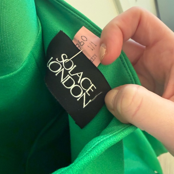 Solace London Kinsley Dress in Bright Green - Picture 6 of 11